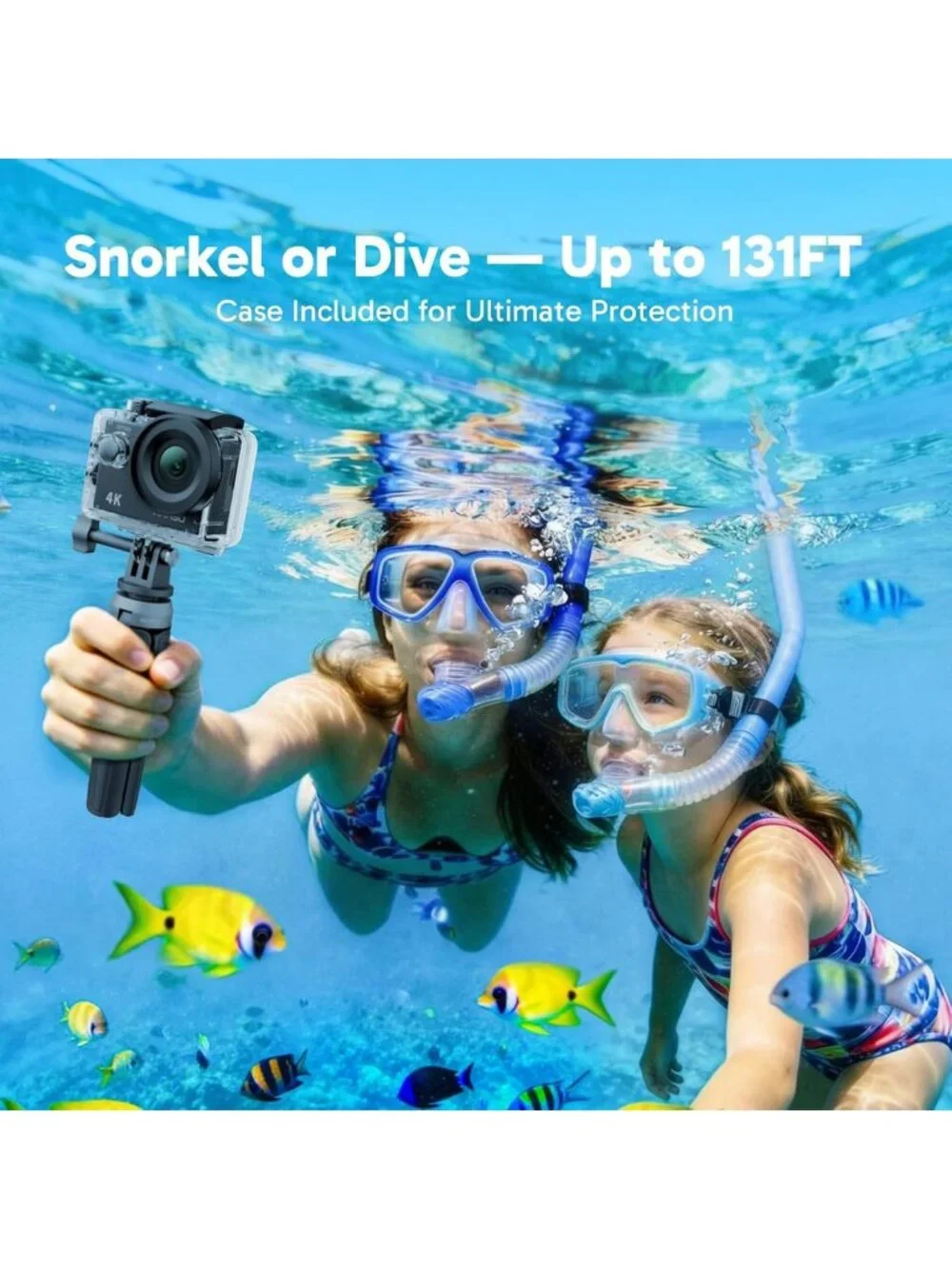 4K Ultra HD Action Camera, 20MP, WiFi, Waterproof, EIS, Remote Control, 4X Zoom